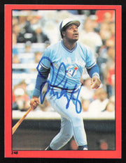 John Mayberry Autographed 1982 Topps Stickers Card #248 Toronto Blue Jays SKU #264212