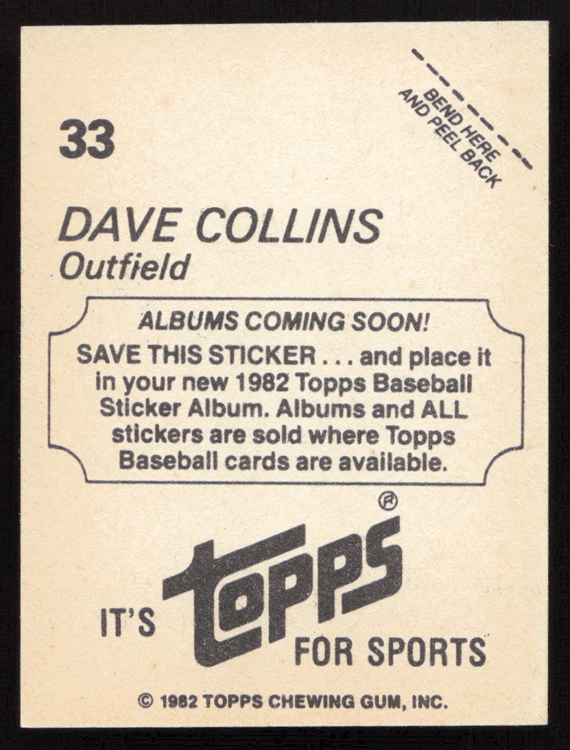 Bill Buckner Autographed 1982 Topps Stickers Card #29 Chicago Cubs SKU #264216