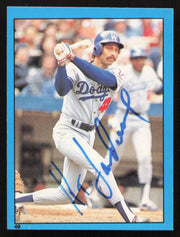 Ken Landreaux Autographed 1982 Topps Stickers Card #49 Los Angeles Dodgers SKU #264219