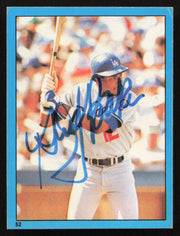 Dusty Baker Autographed 1982 Topps Stickers Card #52 Los Angeles Dodgers SKU #264220