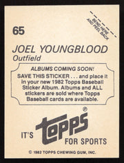 Joel Youngblood Autographed 1982 Topps Stickers Card #65 New York Mets SKU #264221