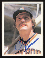Champ Summers Autographed 1981 Topps Stickers Card #76 Detroit Tigers SKU #264228