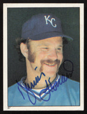 Dennis Leonard Autographed 1981 Topps Stickers Card #87 Kansas City Royals SKU #264229
