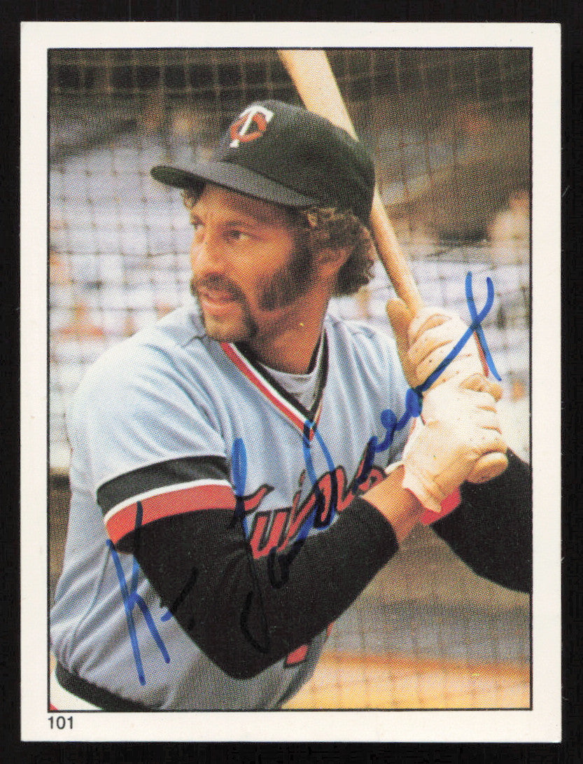 Ken Landreaux Autographed 1981 Topps Stickers Card #101 Minnesota Twins SKU #264230