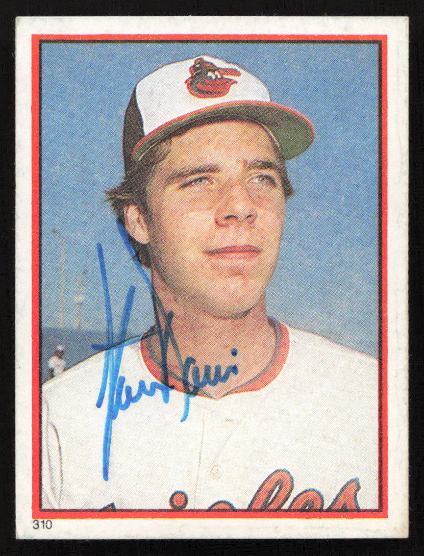 Storm Davis Autographed 1983 Topps Stickers Card #310 Baltimore Orioles SKU #264240