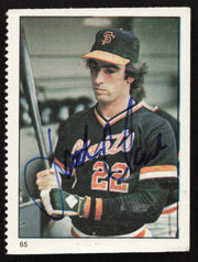 Jack Clark Autographed 1982 Fleer Stamps Card #65 San Francisco Giants SKU #264242