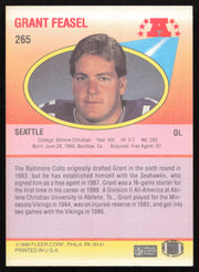 Grant Feasel Autographed 1990 Fleer Rookie Card #265 Seattle Seahawks SKU #264245