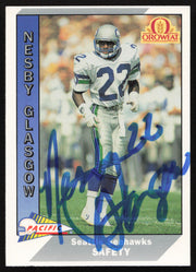 Nesby Glasgow Autographed 1991 Pacific Oroweat Card #18 Seattle Seahawks SKU #264247