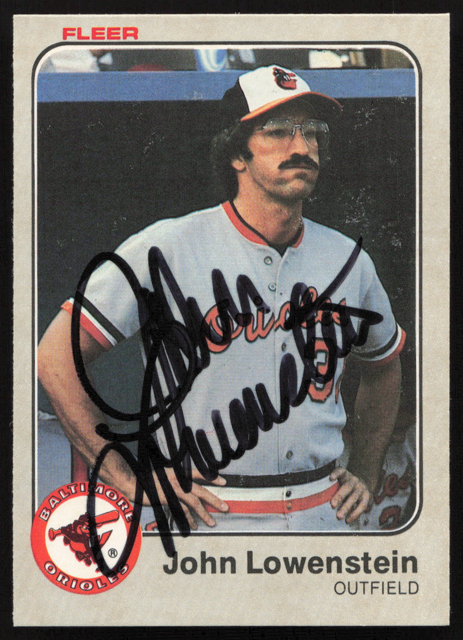 John Lowenstein Autographed 1983 Fleer Card #63 Baltimore Orioles SKU #264248