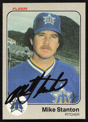 Mike Stanton Autographed 1983 Fleer Card #486 Seattle Mariners SKU #264254