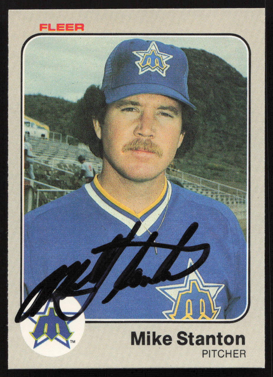 Mike Stanton Autographed 1983 Fleer Card #486 Seattle Mariners SKU #264254