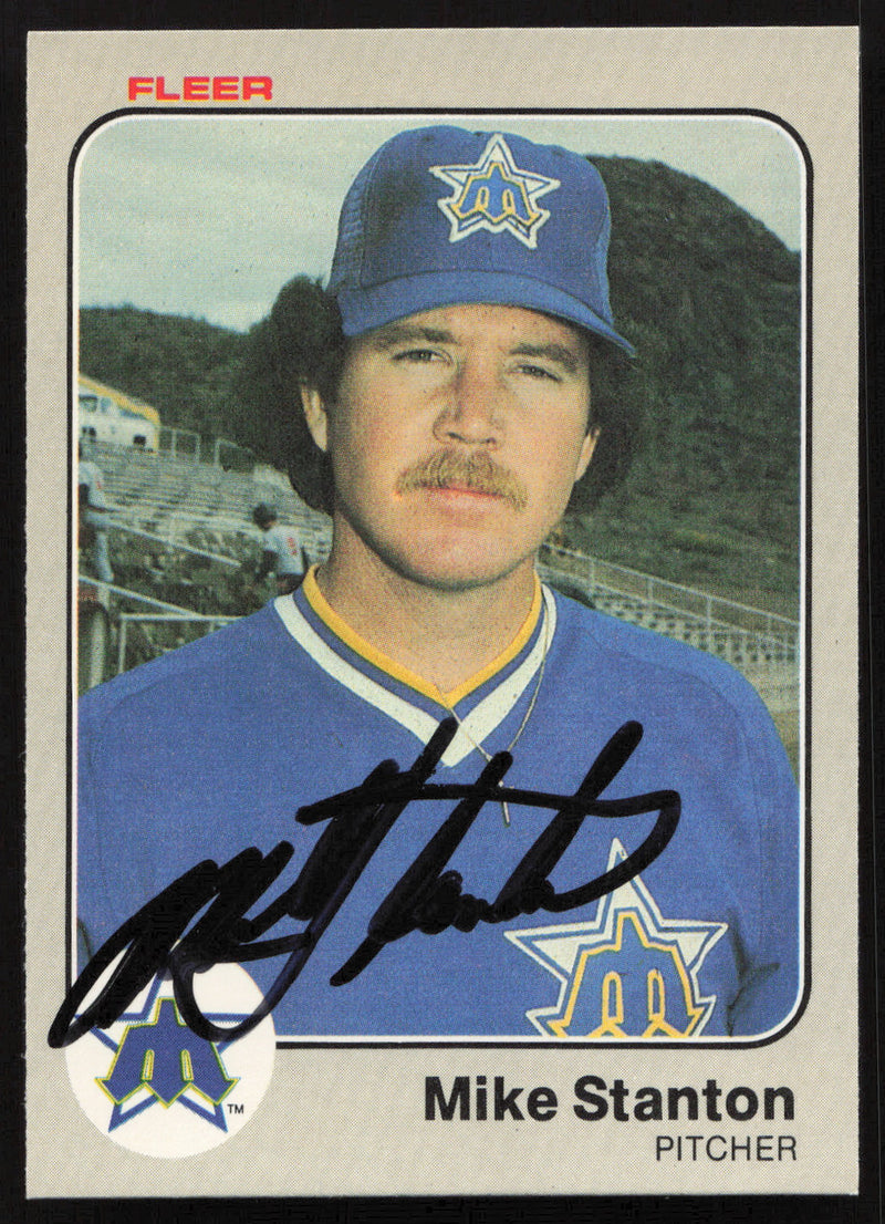 Mike Stanton Autographed 1983 Fleer Card #486 Seattle Mariners SKU #264254