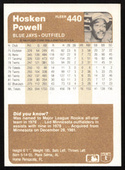Hosken Powell Autographed 1983 Fleer Card #440 Toronto Blue Jays SKU #264257