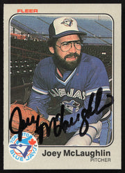 Joey McLaughlin Autographed 1983 Fleer Card #434 Toronto Blue Jays SKU #264258