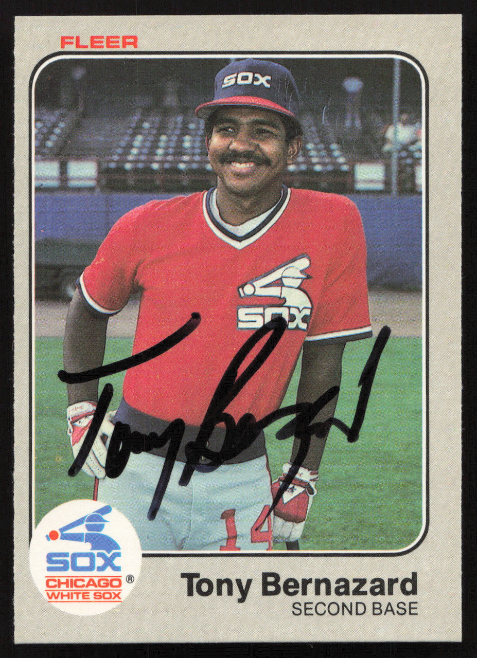 Tony Bernazard Autographed 1983 Fleer Card #231 Chicago White Sox SKU #264261