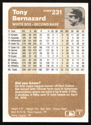 Tony Bernazard Autographed 1983 Fleer Card #231 Chicago White Sox SKU #264261