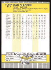 Dan Gladden Autographed 1989 Fleer Card #112 Minnesota Twins SKU #264267