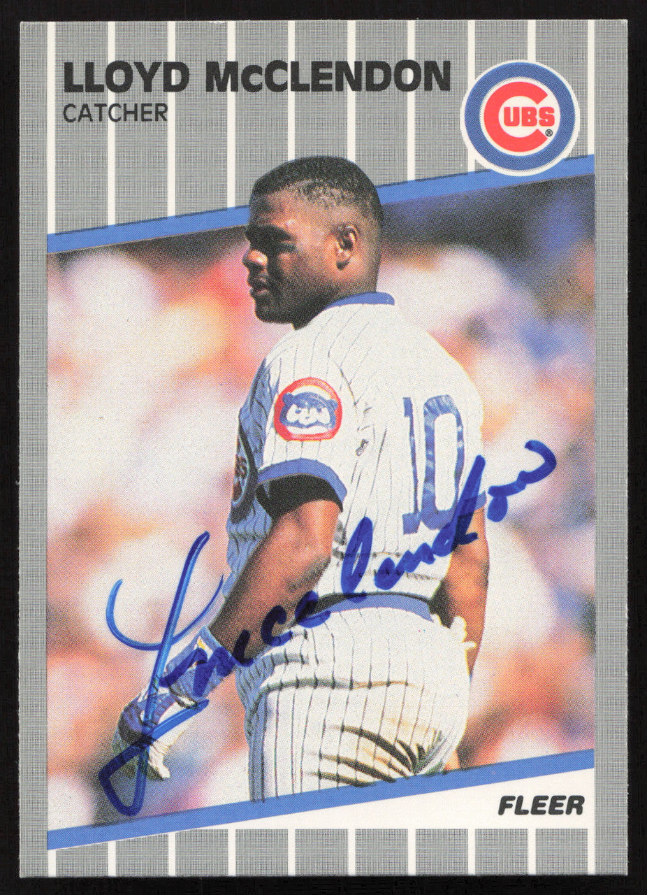 Lloyd McClendon Autographed 1989 Fleer Update Card #U77 Chicago Cubs SKU #264279