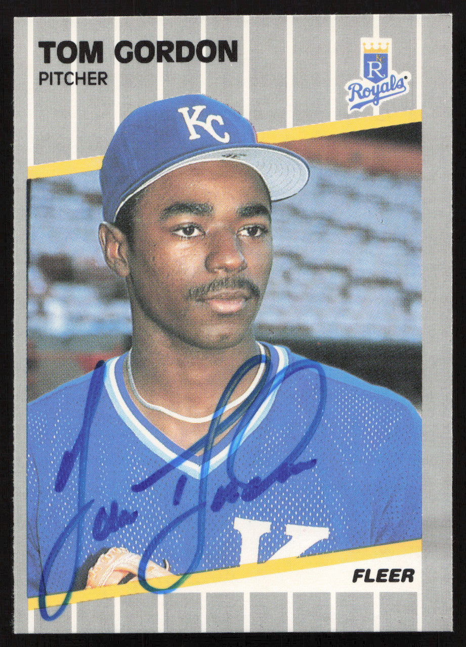 Tom Gordon Autographed 1989 Fleer Rookie Card #284 Kansas City Royals SKU #264282
