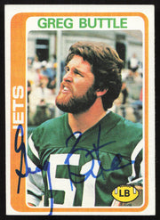 Greg Buttle Autographed 1978 Topps Card #382 New York Jets SKU #264285