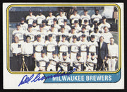 Del Crandall Autographed 1974 Topps Card #314 Milwaukee Brewers SKU #264286