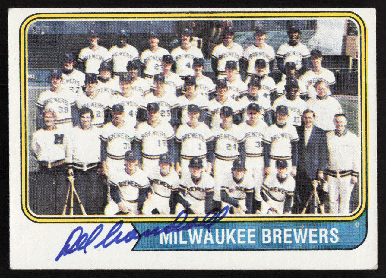 Del Crandall Autographed 1974 Topps Card #314 Milwaukee Brewers SKU #264286