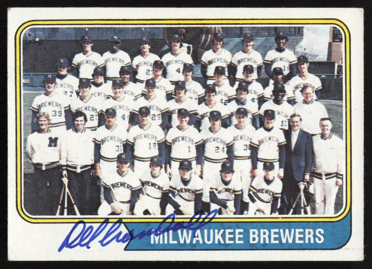 Del Crandall Autographed 1974 Topps Card #314 Milwaukee Brewers SKU #264287