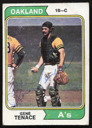 Gene Tenace Autographed 1974 Topps Card #79 Oakland A's SKU #264289