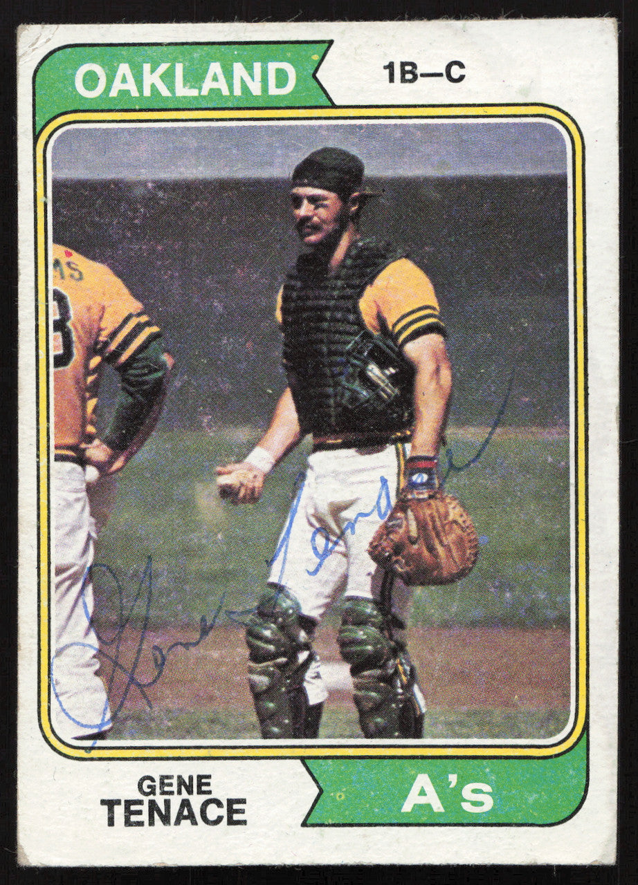 Gene Tenace Autographed 1974 Topps Card #79 Oakland A's SKU #264289