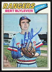 Bert Blyleven Autographed 1977 Topps Card #630 Texas Rangers SKU #264294