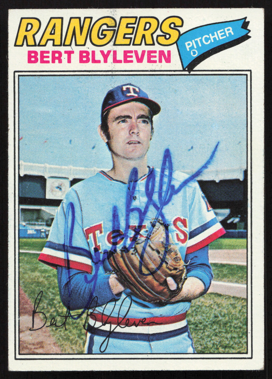 Bert Blyleven Autographed 1977 Topps Card #630 Texas Rangers SKU #264294