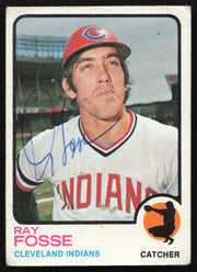 Ray Fosse Autographed 1973 Topps Card #226 Cleveland Indians SKU #264299