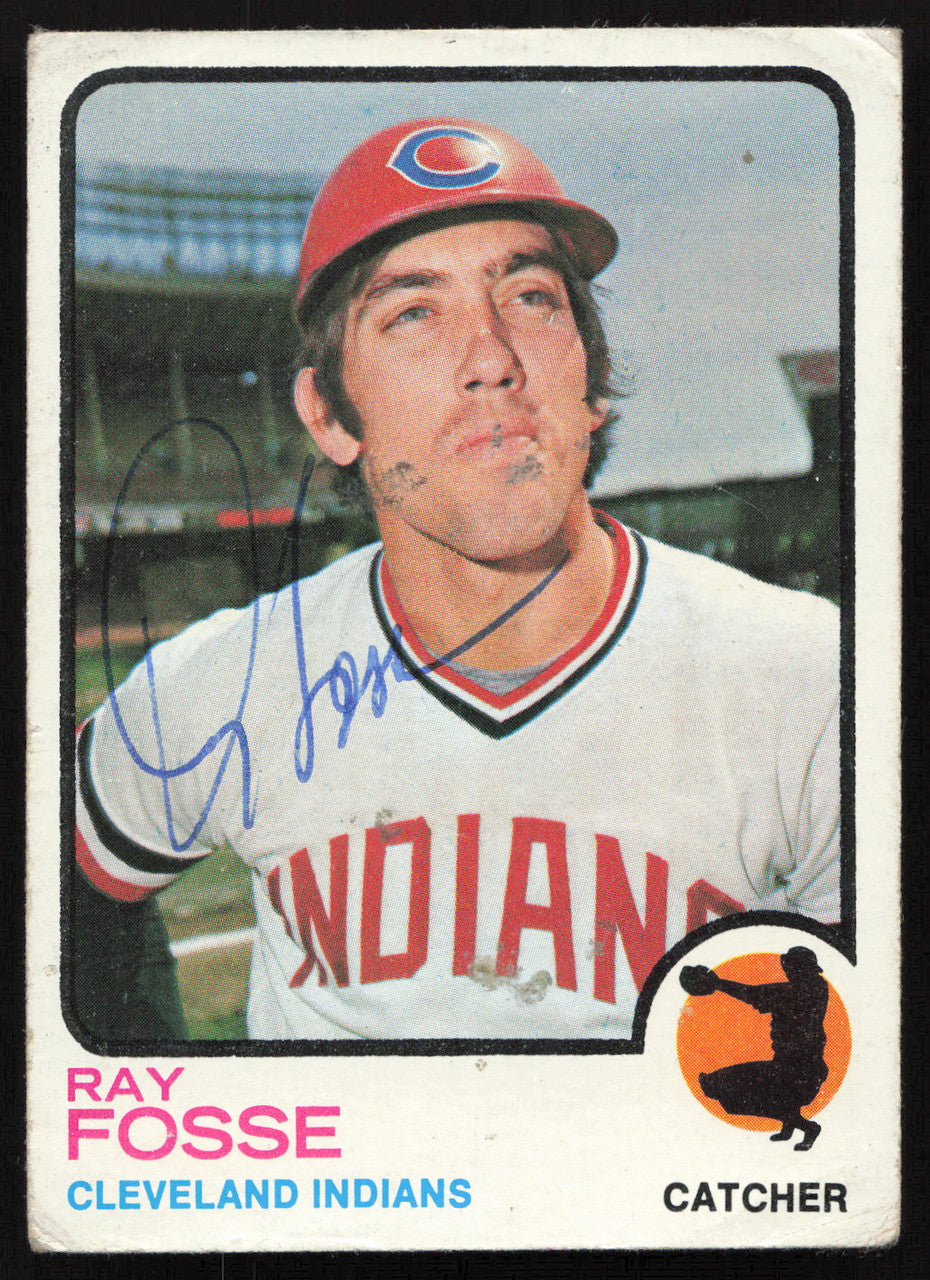 Ray Fosse Autographed 1973 Topps Card #226 Cleveland Indians SKU #264299