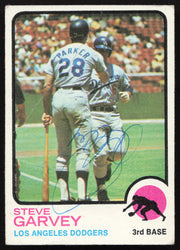 Steve Garvey Autographed 1973 Topps Card #213 Los Angeles Dodgers SKU #264301