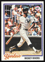 Mickey Rivers Autographed 1978 Topps Card #690 New York Yankees SKU #264306