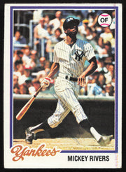 Mickey Rivers Autographed 1978 Topps Card #690 New York Yankees SKU #264307