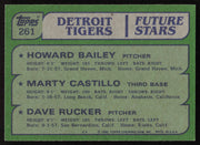 Marty Castillo Autographed 1982 Topps Rookie Card #261 Detroit Tigers SKU #264375