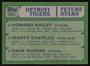 Marty Castillo Autographed 1982 Topps Rookie Card #261 Detroit Tigers SKU #264376