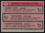 Roberto Ramos Autographed 1981 Topps Rookie Card #479 Montreal Expos SKU #264379