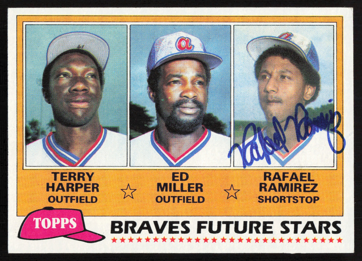 Rafael Ramirez Autographed 1981 Topps Rookie Card #192 Atlanta Braves SKU #264381