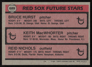Bruce Hurst Autographed 1981 Topps Rookie Card #689 Boston Red Sox SKU #264384