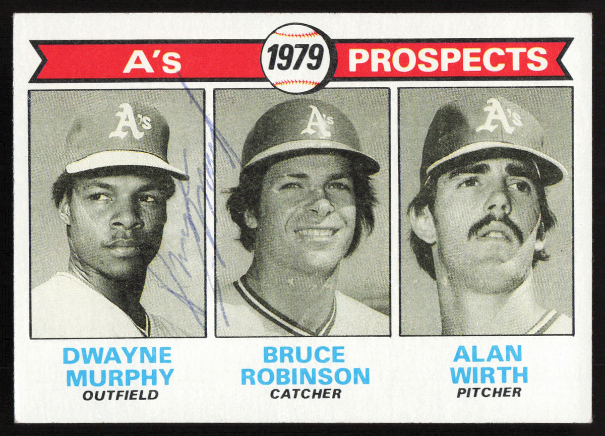 Dwayne Murphy Autographed 1979 Topps Rookie Card #711 Oakland A's SKU #264391