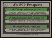 Dwayne Murphy Autographed 1979 Topps Rookie Card #711 Oakland A's SKU #264392