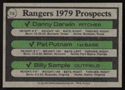 Danny Darwin & Pat Putnam Autographed 1979 Topps Rookie Card #713 Texas Rangers SKU #264393