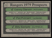 Danny Darwin & Pat Putnam Autographed 1979 Topps Rookie Card #713 Texas Rangers SKU #264394