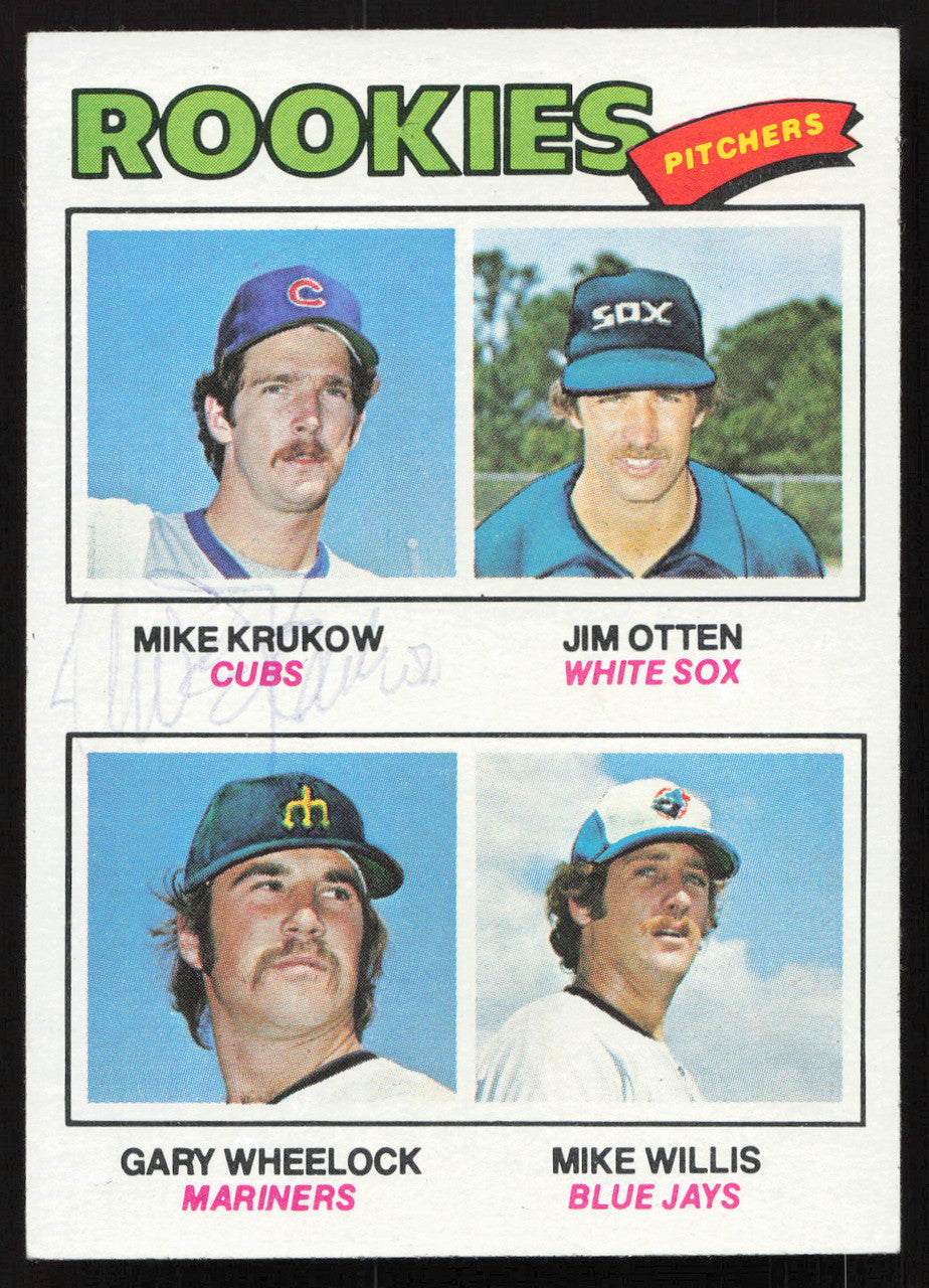 Mike Krukow Autographed 1977 Topps Rookie Card #493 Chicago Cubs SKU #264405
