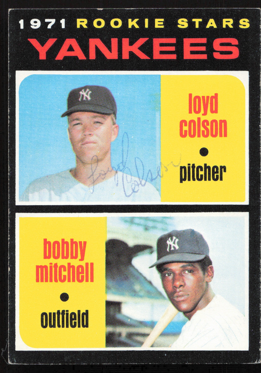 Loyd Colson Autographed 1971 Topps Rookie Card #111 New York Yankees SKU #264413