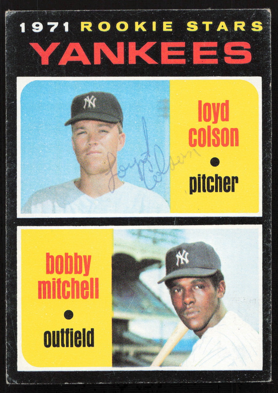 Loyd Colson Autographed 1971 Topps Rookie Card #111 New York Yankees SKU #264414