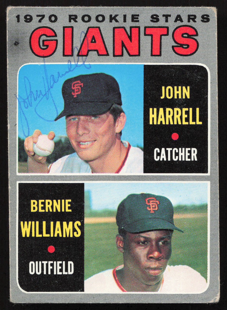 John Harrell Autographed 1970 Topps Rookie Card #401 San Francisco Giants SKU #264418