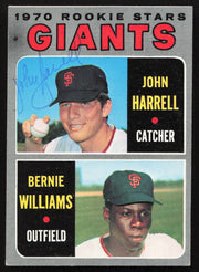 John Harrell Autographed 1970 Topps Rookie Card #401 San Francisco Giants SKU #264419